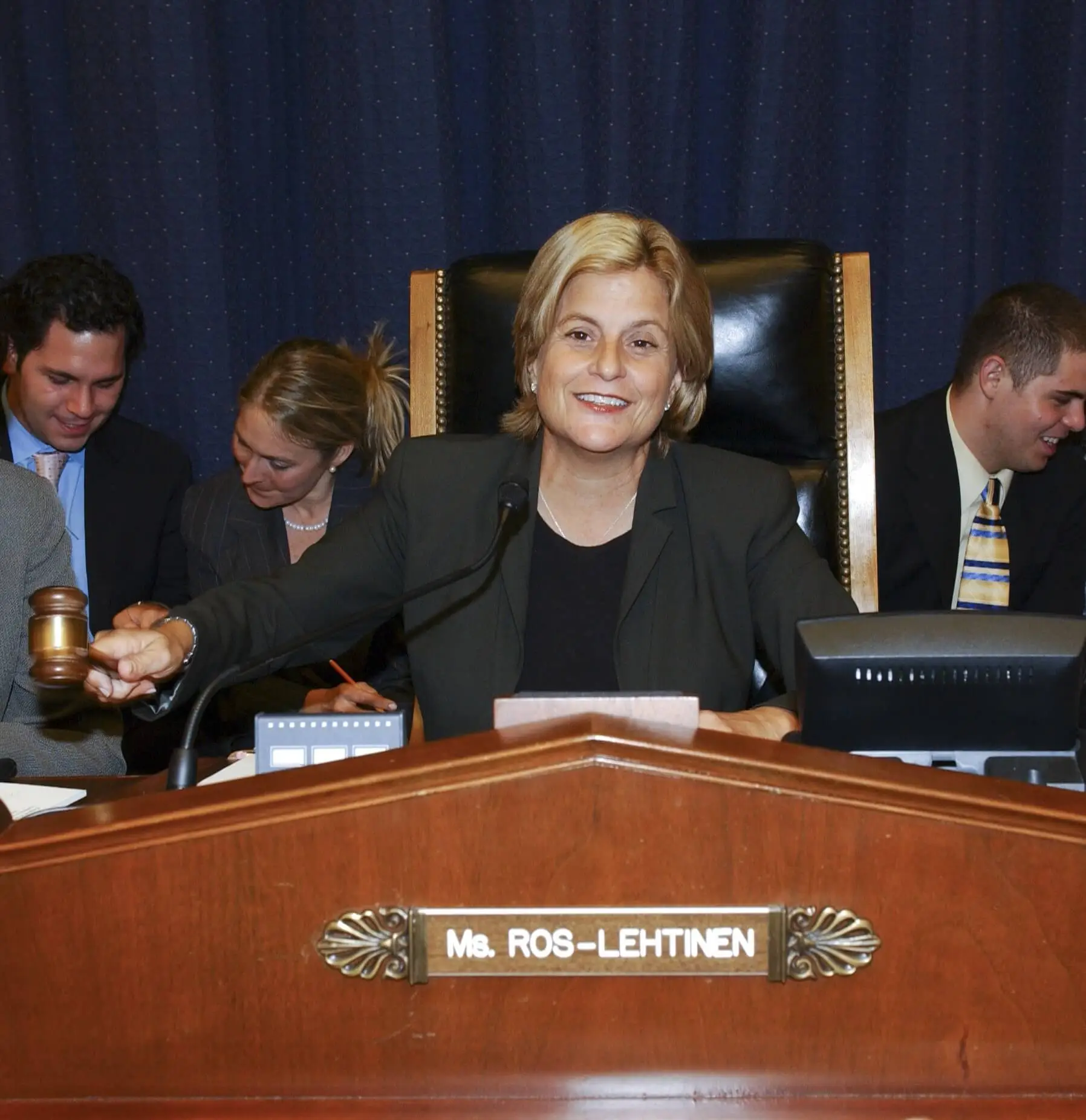 Congresswoman Ros-Lehtinen when she was appointed chair.